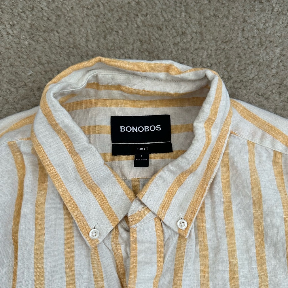 Bonobos Linen Striped Shirt - Picture 2 of 3